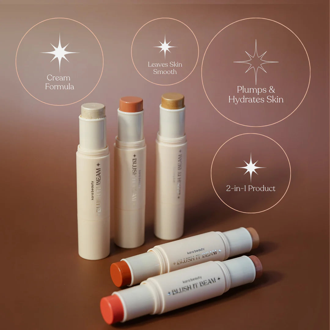 ILUMINADOR Y BLUSH DOBLE BLUSH & BEAM KARA BEAUTY