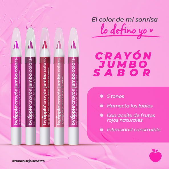 CRAYON DELINEADOR CON SABOR BY APPLE JUMBO PARA OJOS Y LABIOS