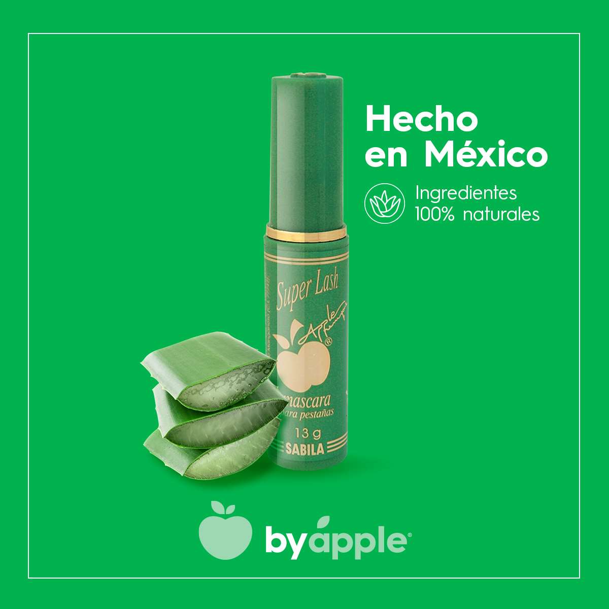 MASCARA BY APPLE SABILA SUPERLASH CEPILLO PINO