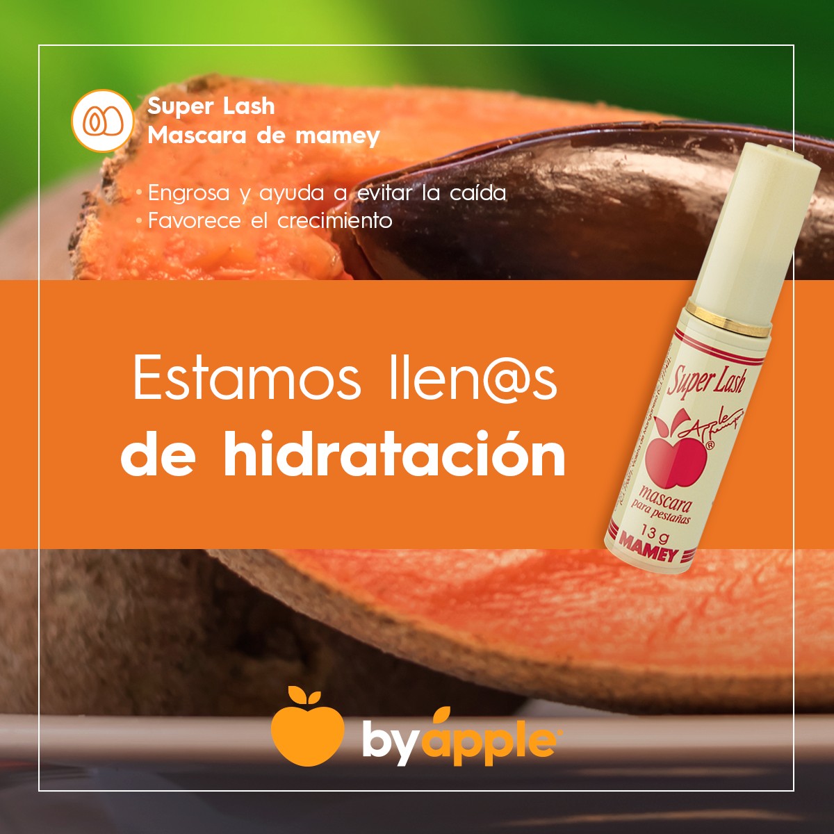 MASCARA BY APPLE MAMEY SUPERLASH CEPILLO PINO