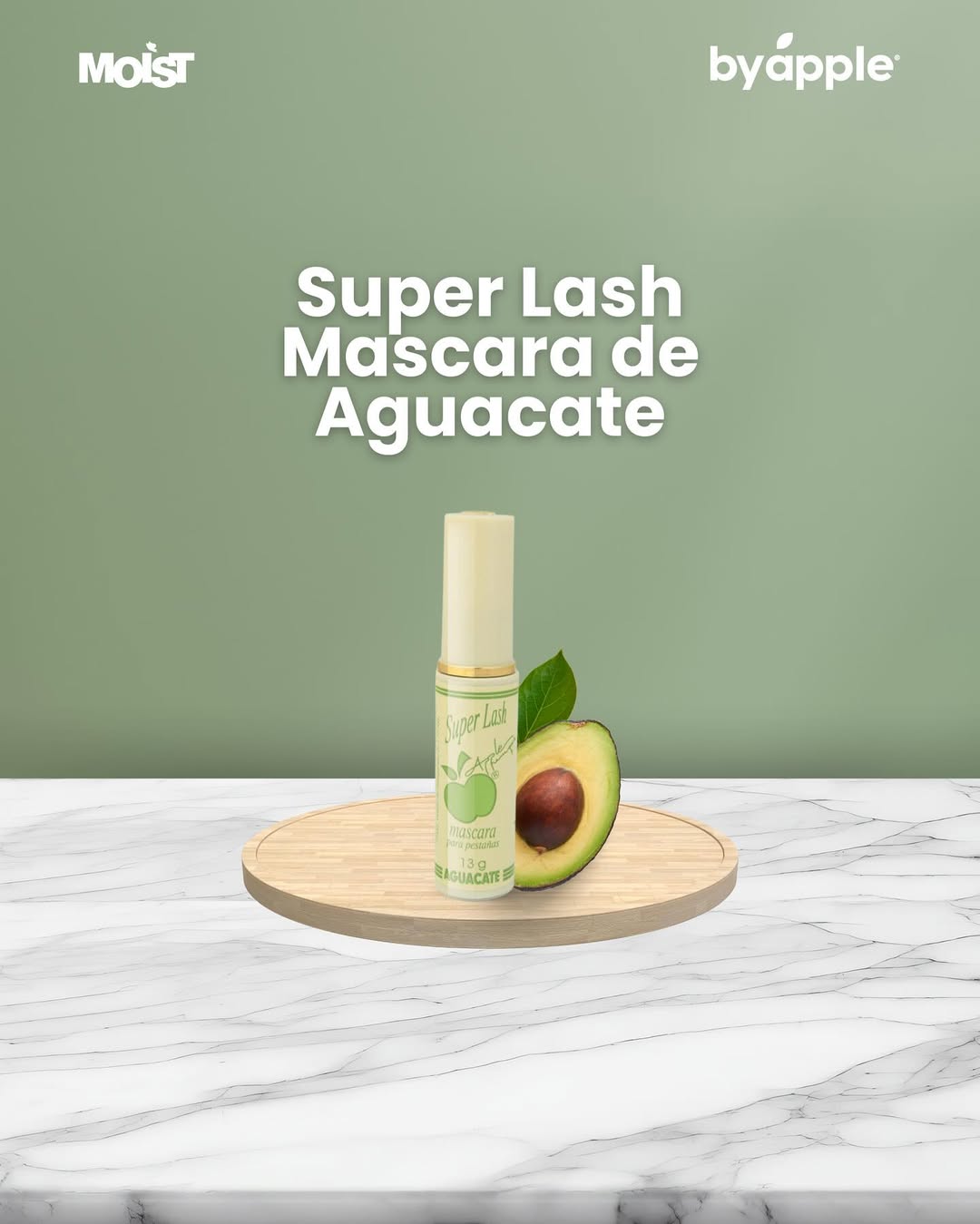 MASCARA BY APPLE AGUACATE SUPERLASH CEPILLO PINO