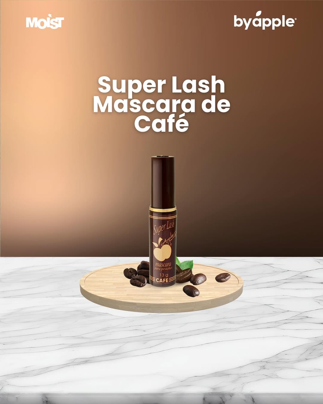 MASCARA BY APPLE CAFE SUPERLASH CEPILLO PINO