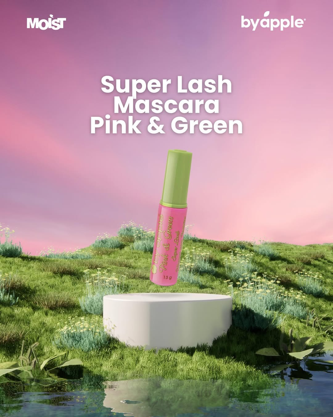 MASCARA DE PESTAÑAS SUPER LASH PINK & GREEN BY APPLE