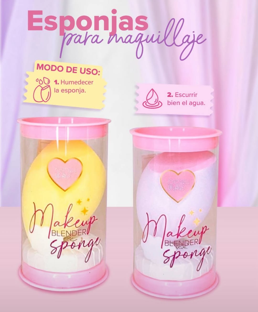 ESPONJA PARA MAQUILLAJE Y JABON BEAUVISAGE