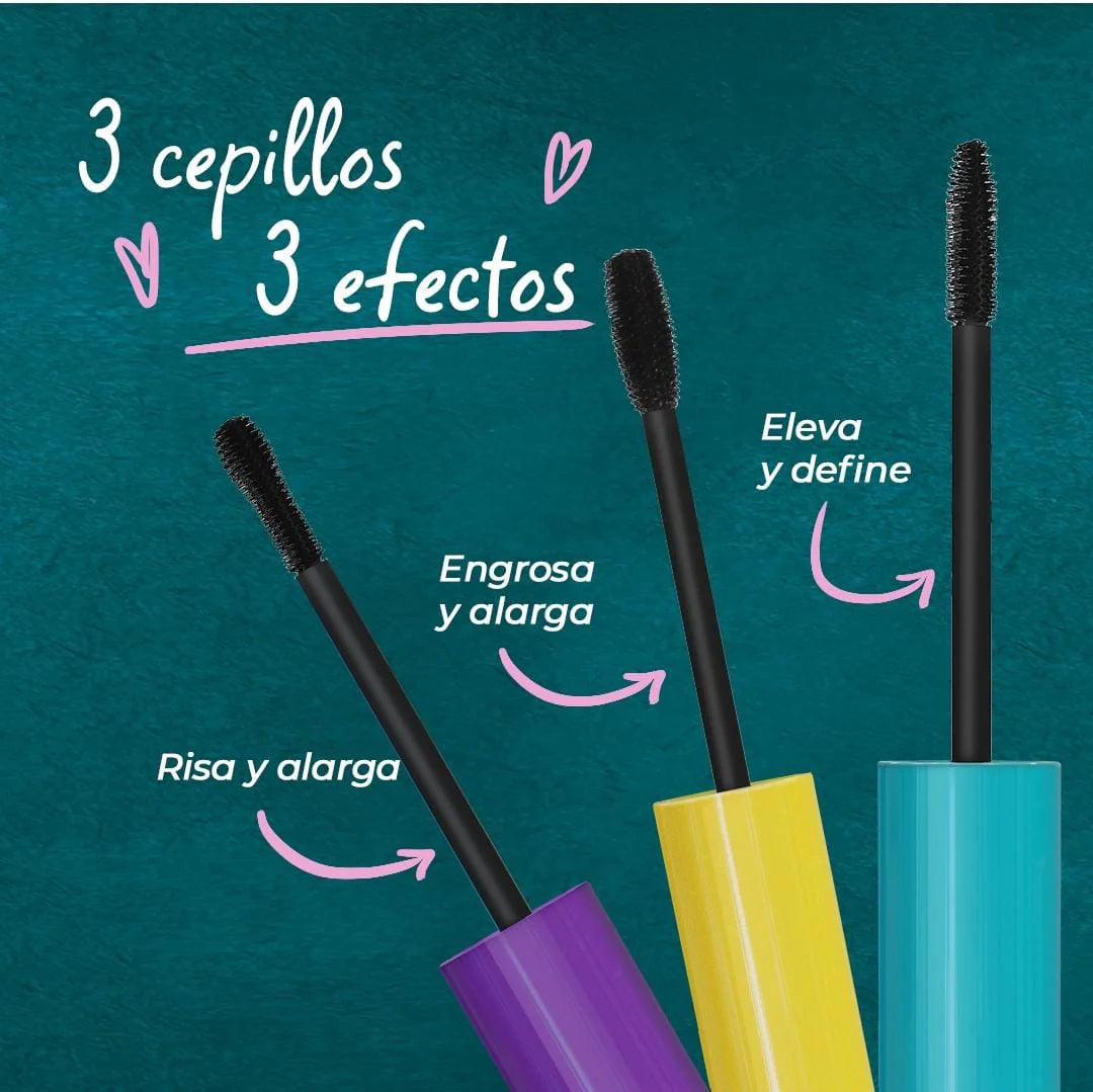 MASCARA DE PESTAÑAS OMG 3X BY APPLE