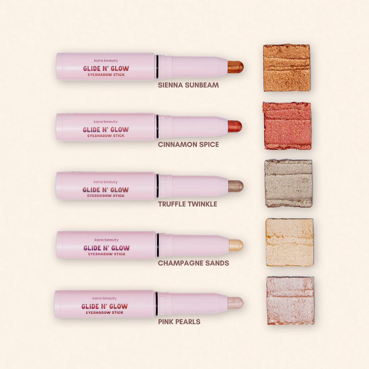 BARRA DE SOMBRA DE OJOS GLIDE N'GLOW KARA BEAUTY