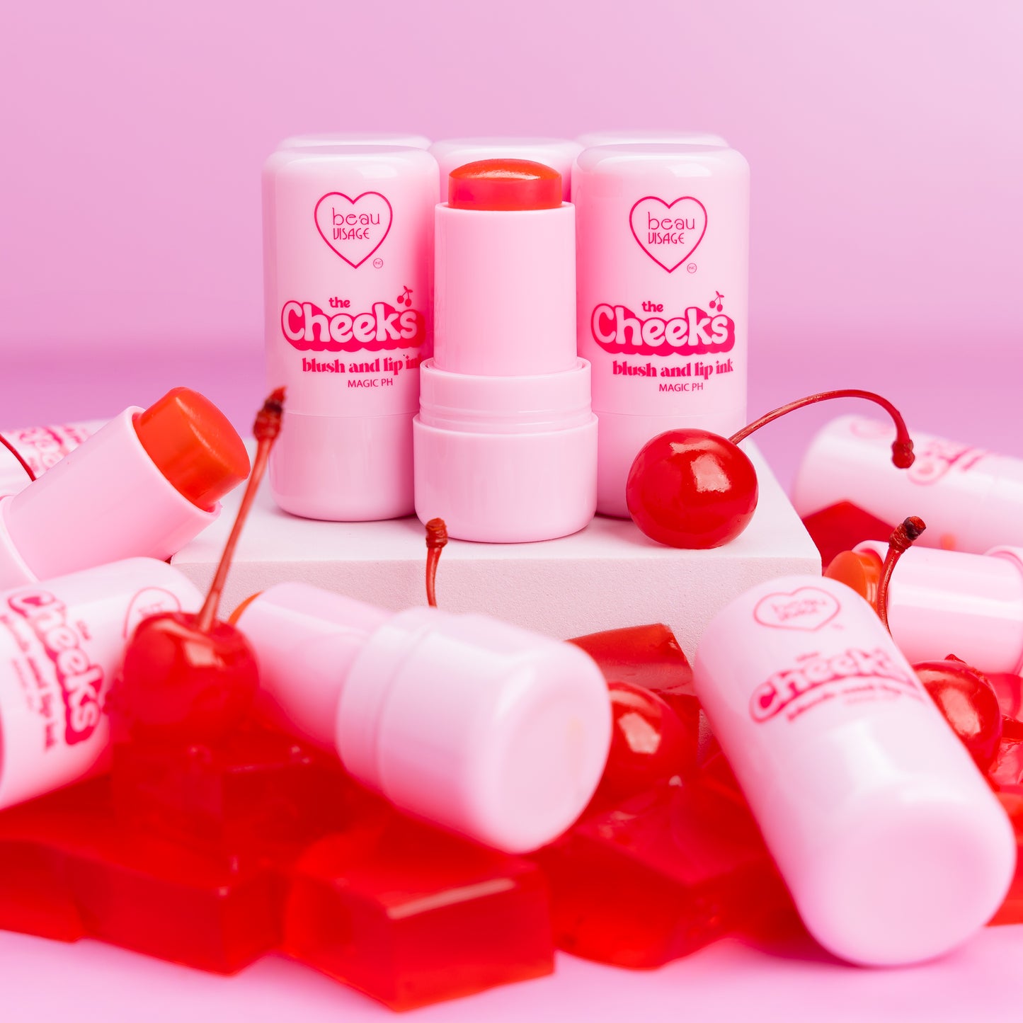 BLUSH AND LIP INK JELLY THE CHEEKS BEAUVISAGE